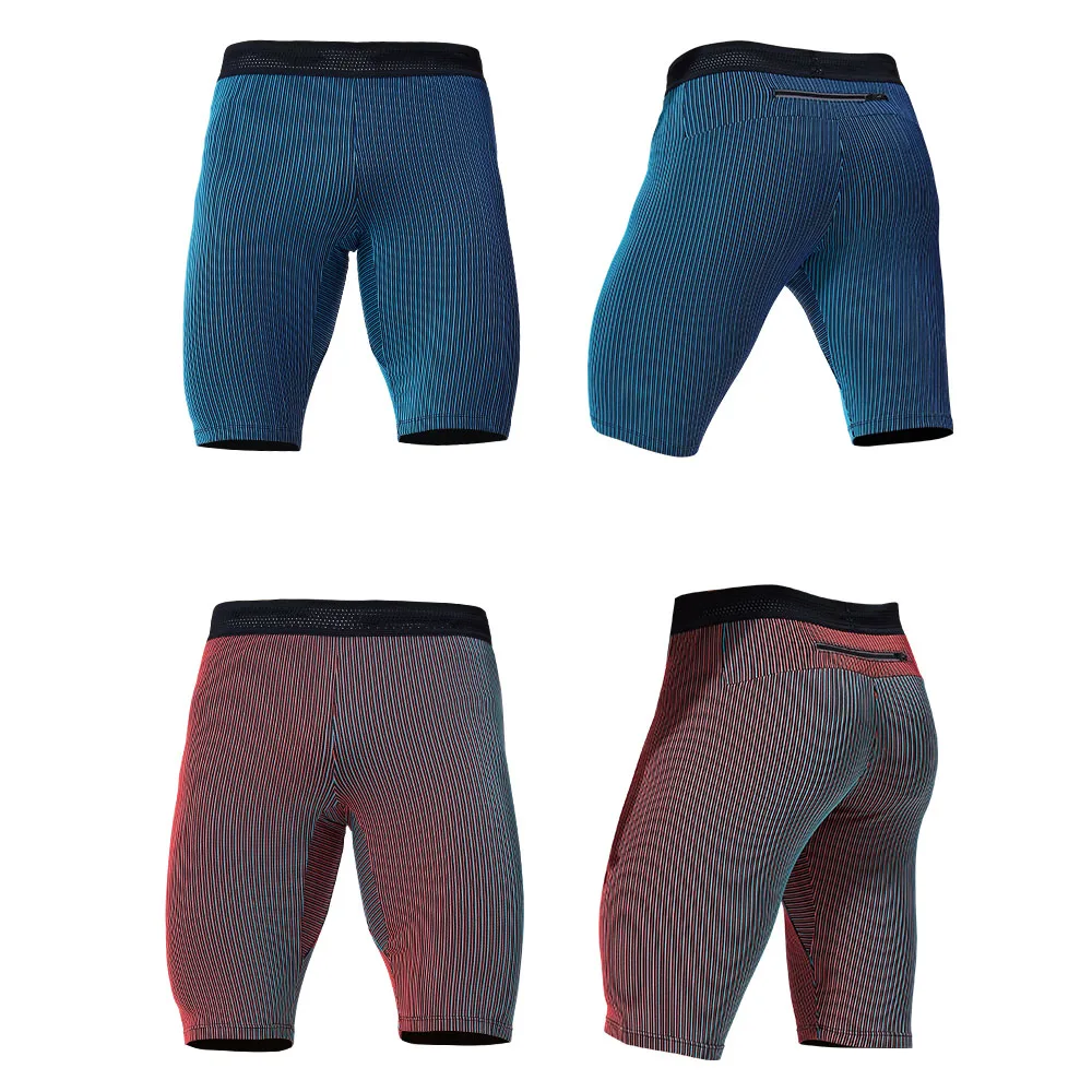 Sports Shorts Sports Leggings Compression Pants Marathon Running Training Fitness Bodybuilding Men Gym with Waist Bag