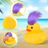 20pcs Rubber Ducks Bath Toys with Wig, Cute and Funny Small Rubber Ducks Bathtub Toys Shower Toys 2