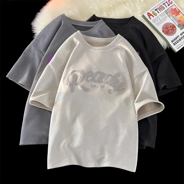 Camiseta Vintage Americana com Estampa Patchwork