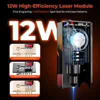 Graveur laser Acmer S2 12/7/4W, zone de travail 300x300mm, machine CNC LightBurn compatible pour le bois/le cuir/la fabrication de cadeaux, Plug & Play 2