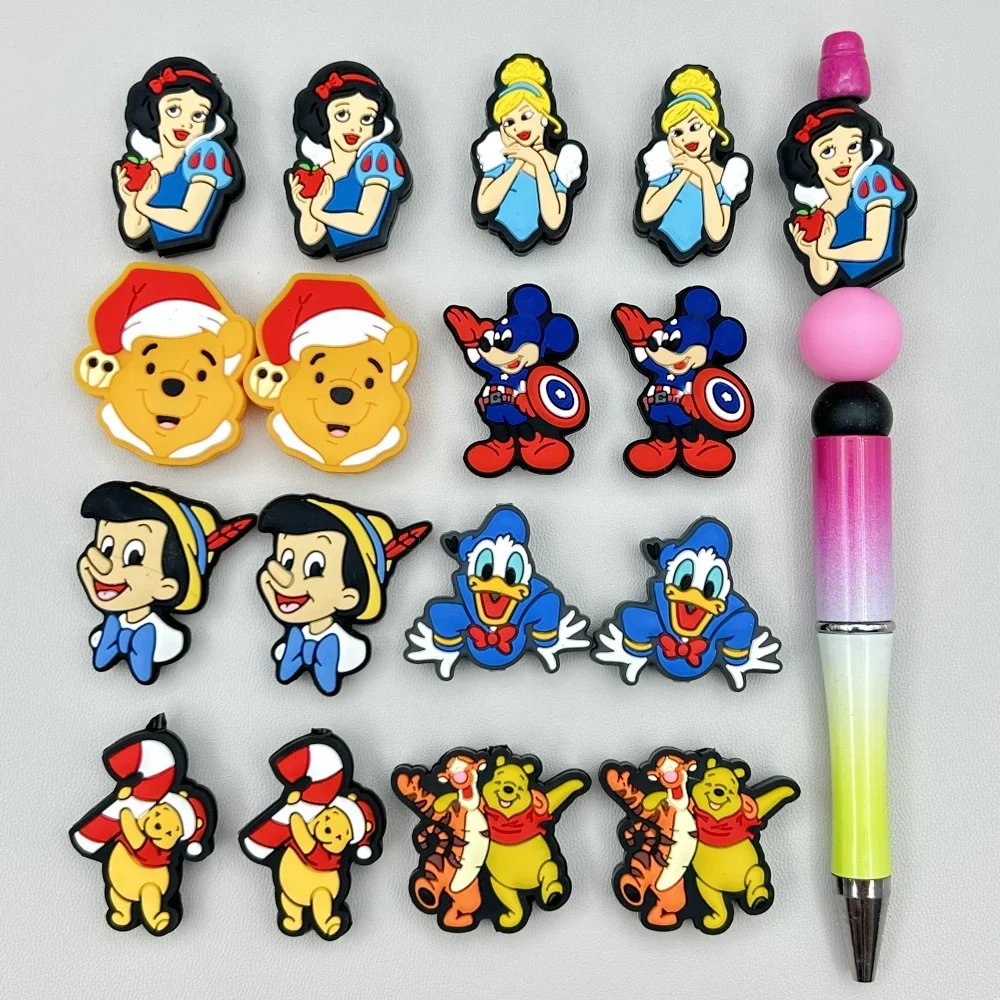 10PC DIY Cartoon Mini Silicone Beads Nipple Chain Bead Pen Bead  Jewelry Accessories Focal Bead Food Grade Silicon For Baby Toys