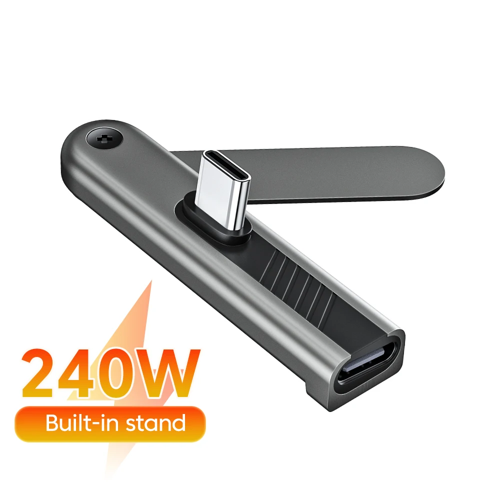 240W USB C to USB C 360° Rotating Bracket Adapter thumbnail 2