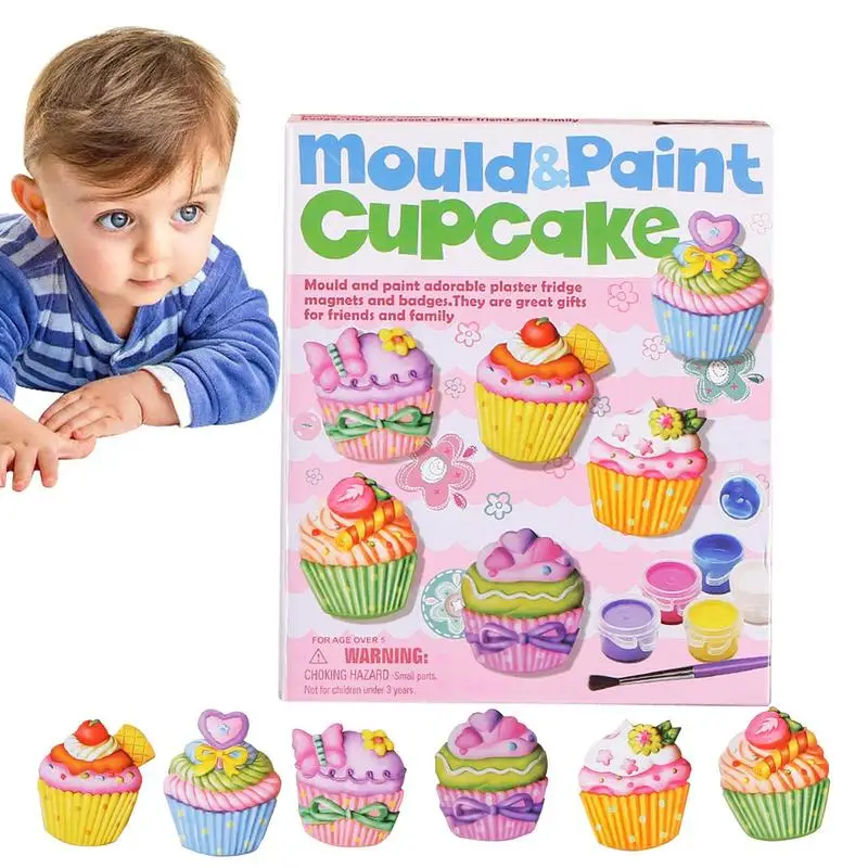 

Plaster Painting Plaster For Painting Ocean Life & Cupcake Figurine Painting Crafts Creative Kids Crafts Painting Set For Kids