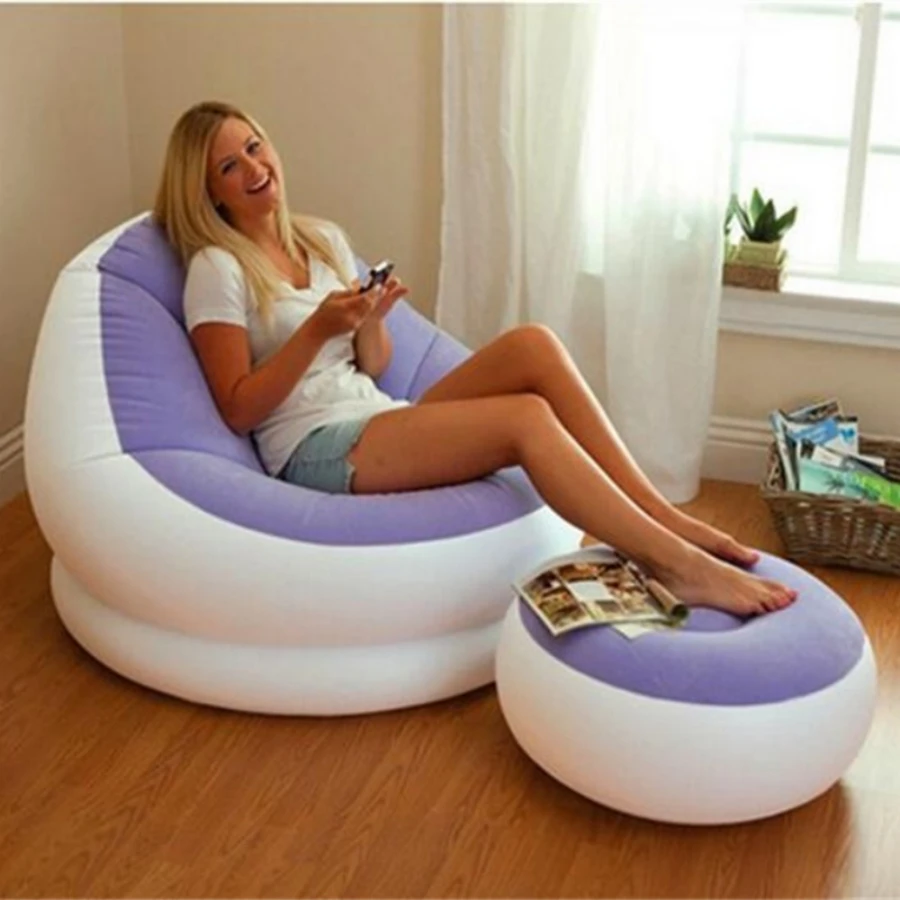 Lazy Inflatable Sofa Chairs thickened PVC Lounger Seat Tatami Bean Bag Sofas for living room Leisure Sofa Furniture Chairs