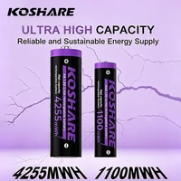 KOSHARE AA & AAA Rechargeable Li-ion Batteries 1.5V 4255mWh 1100mWh Low Self-discharge For Electric Toys Medical Devices Cameras 2
