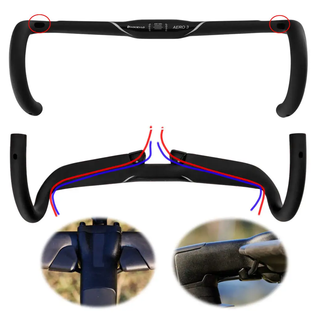 T1000 フルカーボンファイバーロードバイクハンドルバースポーツ自転車