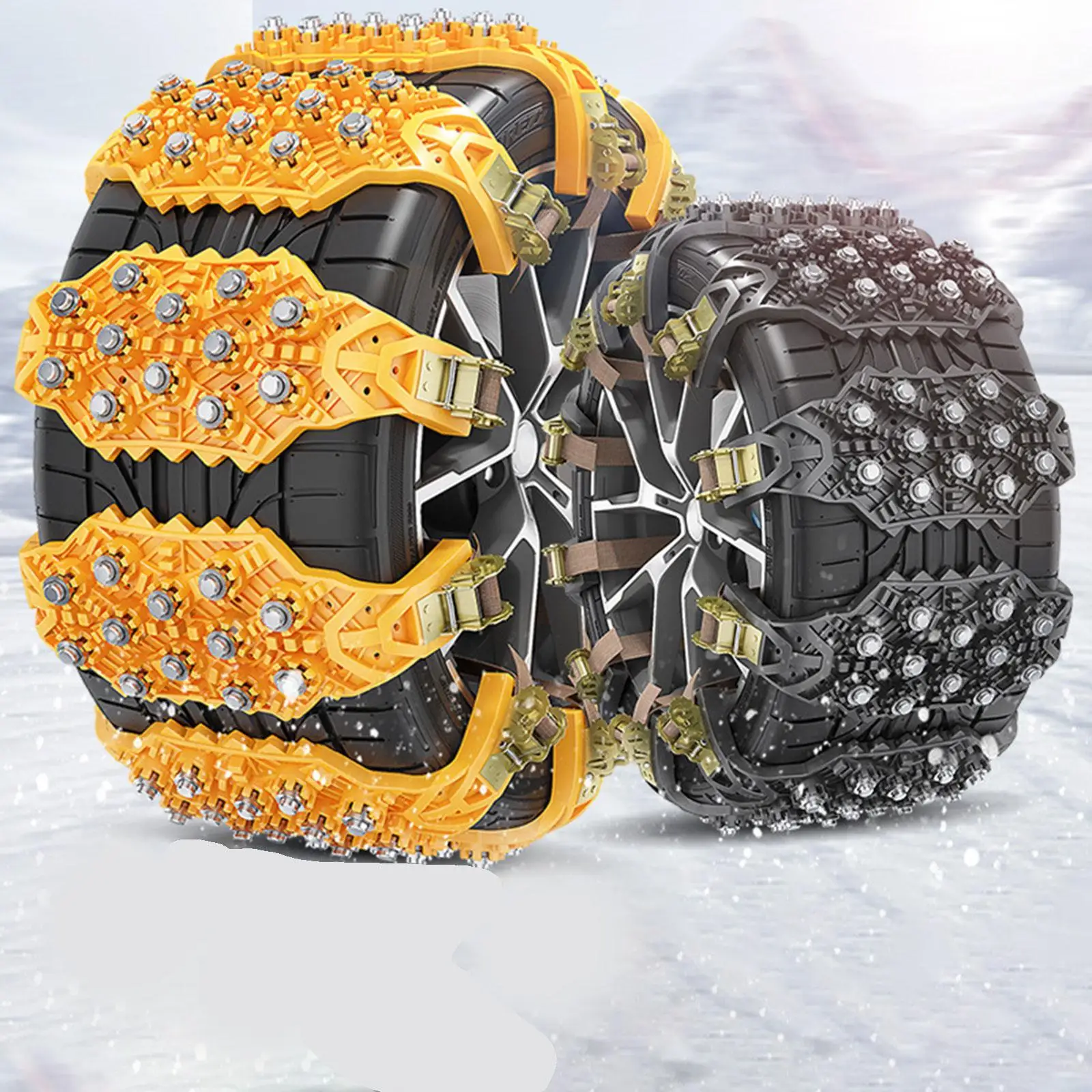 15.75x4.33' Car Snow Chain Anti Skid Chain Wheel Outdoor Emergency Tire for sedan vehicle SUV Truck Safe Driving