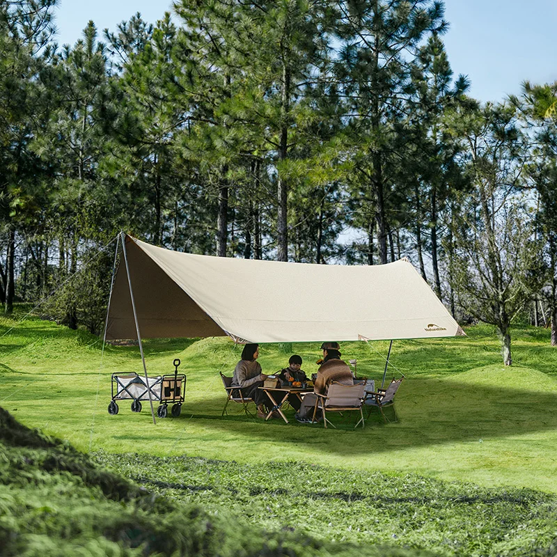 Naturehike 8-12 Person Sun Shelter Camping Tent Outdoor Waterproof Sunshade Awning Beach 150d Black Glue Coating Canopy Tents