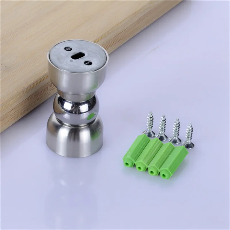 Door Stops 5.6cm Stainless Steel Ultra-short Magnetic Bathroom Bedroom Mini Stop with Screw Hardware
