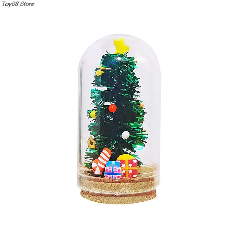 

1 шт. 1:1 миниатюрный стеклянный Кукольный домик для новогодней елки, стеклянное украшение для куклы, Рождественская модель бутылки, игрушка, украшение для кукольного домика