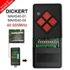 Hand-held Transmitter DICKERT MAHS40-01 MAHS40-04 40.685 mhz Garage Door Remote Control Compatible For DICKERT Red Key 40mhz 1