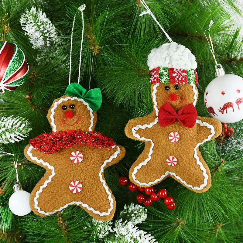 

Christmas Gingerbread Man Doll Ornament Xmas Tree Hanging Pendant Merry Christmas Decoration for Home Navidad New Year Kids Gift