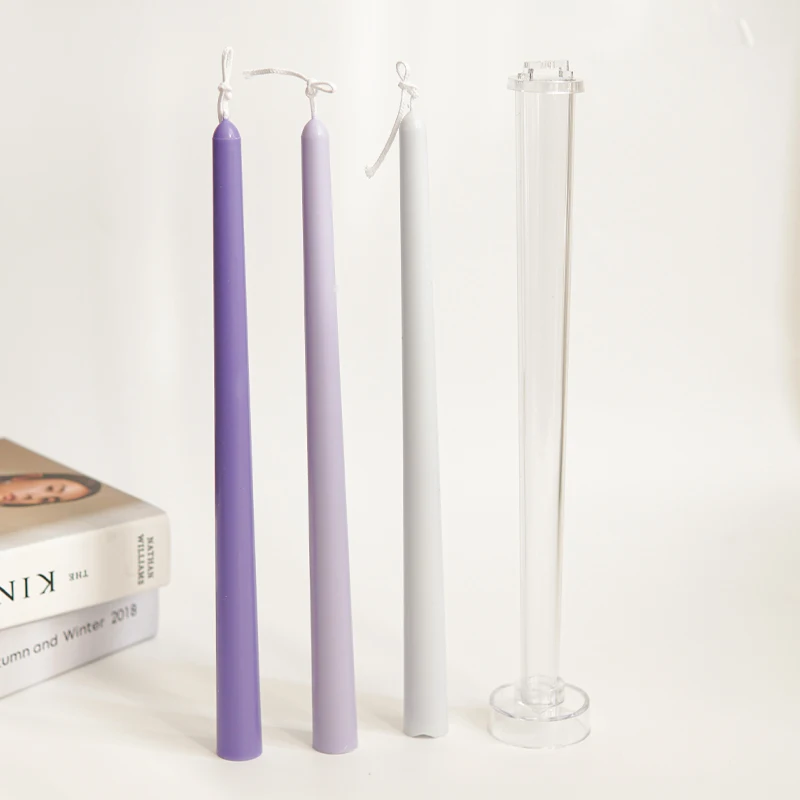25.5cm Long Pole Candle Mold for DIY Aromatherapy Candle Making Acrylic Plastic Tool