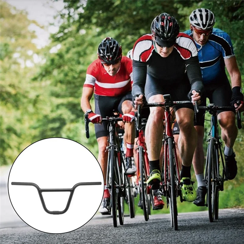 RTSHE-Mountainous Bicycle Handlebars U-Shaped Handlebars 600Mm Handlebar Downhill Horizontal Bicycle Accessories