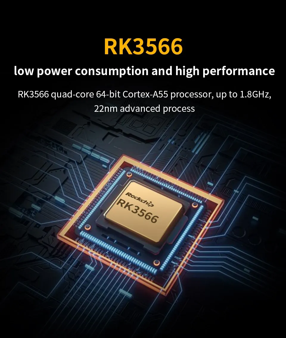 Quad-Core, 64 bits, WiFi, BLE Gigabit, SBC,