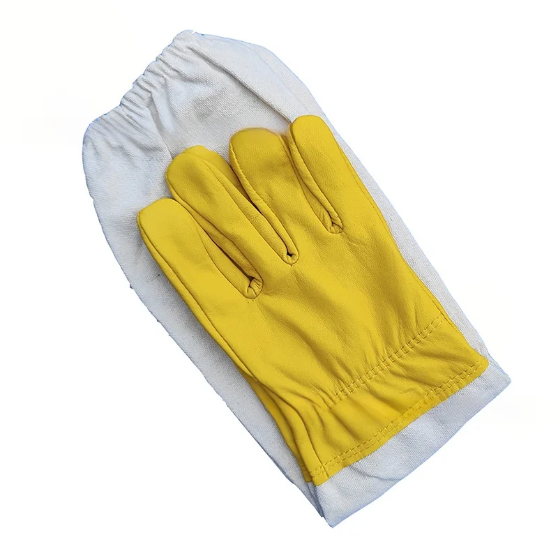 One Pair Kids Beekeeping Gloves Thick Goatskin Beekeeper Gloves Child Beekeeper Protective for Children Hand Protection