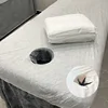 10pcs Disposable Bed Cover For Beauty Salon Open Hole Spa Massage Soft Bed Sheets Non-woven Fabric Breathable Elastic Bedspread 3