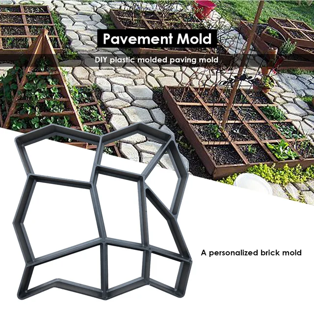Kerti Út Készítő Penészpapó Járda Beton Formák Újrahasznosítható Barkácsolás Manuálisan Előkészítő Sétáló Cement Penész A Gyep És Kert Számára - Image 6
