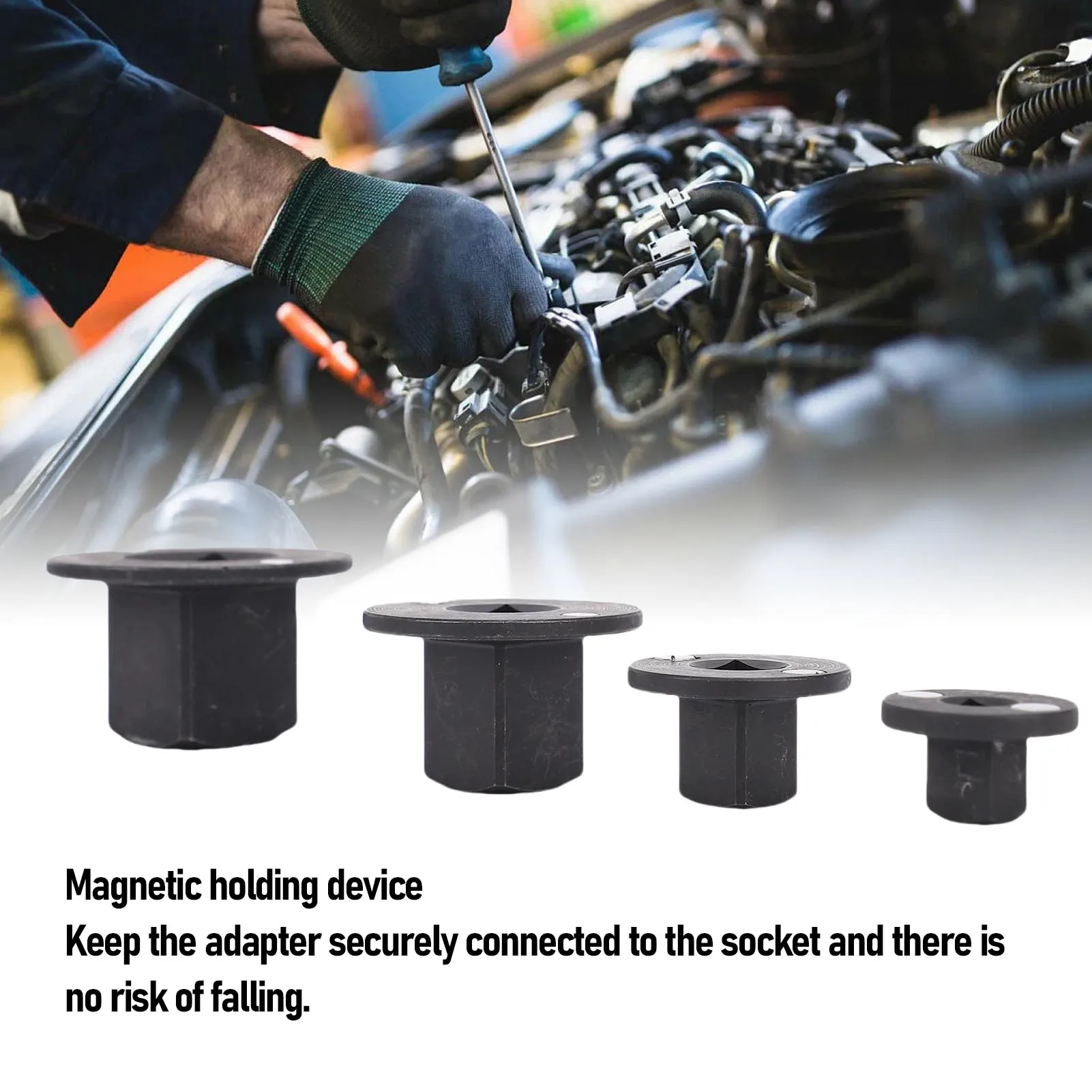 Low  Socket Adapter Magnetic Holding 1in M-3/4in F 3/4 in M-1/2in F Low   Socket Adapter for Tight Spaces