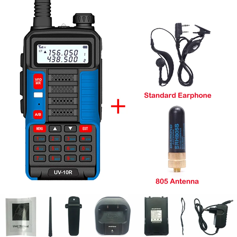 Baofeng UV-10 PRO Waterproof Walkie Talkie Dual Band High Power CB Radio Vhf Uhf CB Ham Radio Upgraded of UV-10 plus Radio UV5R cheap walkie talkies Walkie Talkie