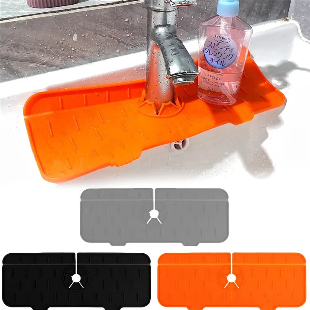 For Kitchen Bathroom Mat Sink Suction Tray Drain Drying Mat Reusable