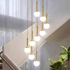 Modern ring stairs led lights pendant light lamps for living room led Chandeliers for dining room hanging light indoor lighting 3
