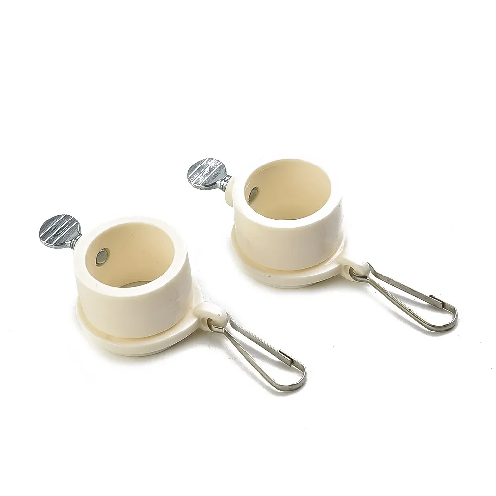 Part Flagpole Ring Room Base Holder Rotating 2Pcs Clamp Clips Flag Pole Garden Grommets Mount Mounting Durable