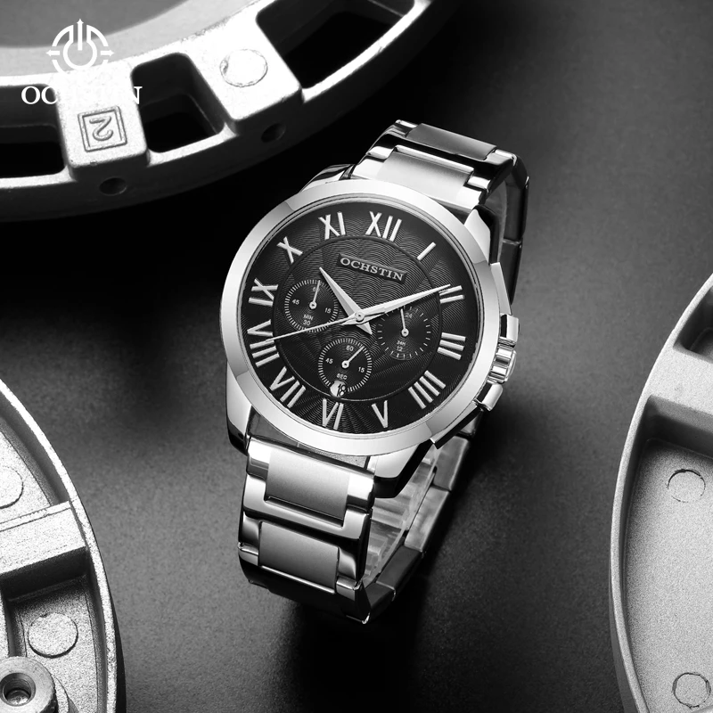 OCHSTIN Personalized Simple Waterproof Wristwatch Multifunction Quartz Movement New 2024 Mariner Series Men's Quartz Watch