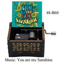 You Are My Sunshine Music Box Black Wooden New Design Friend Husband Wife Girlfriend Daughter Birthday Christmas Cute Gifts 1