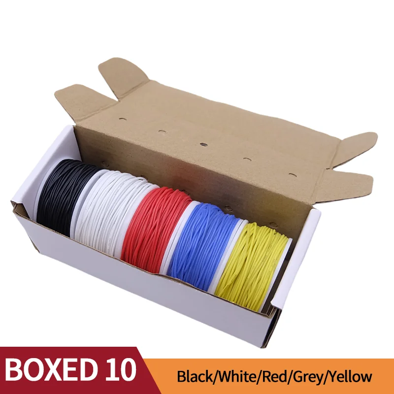 Multicolor Silicone Tinned Copper Flexible Electrical Wire Kit - Soft and Versatile Hook-Up Wires in Various Gauges