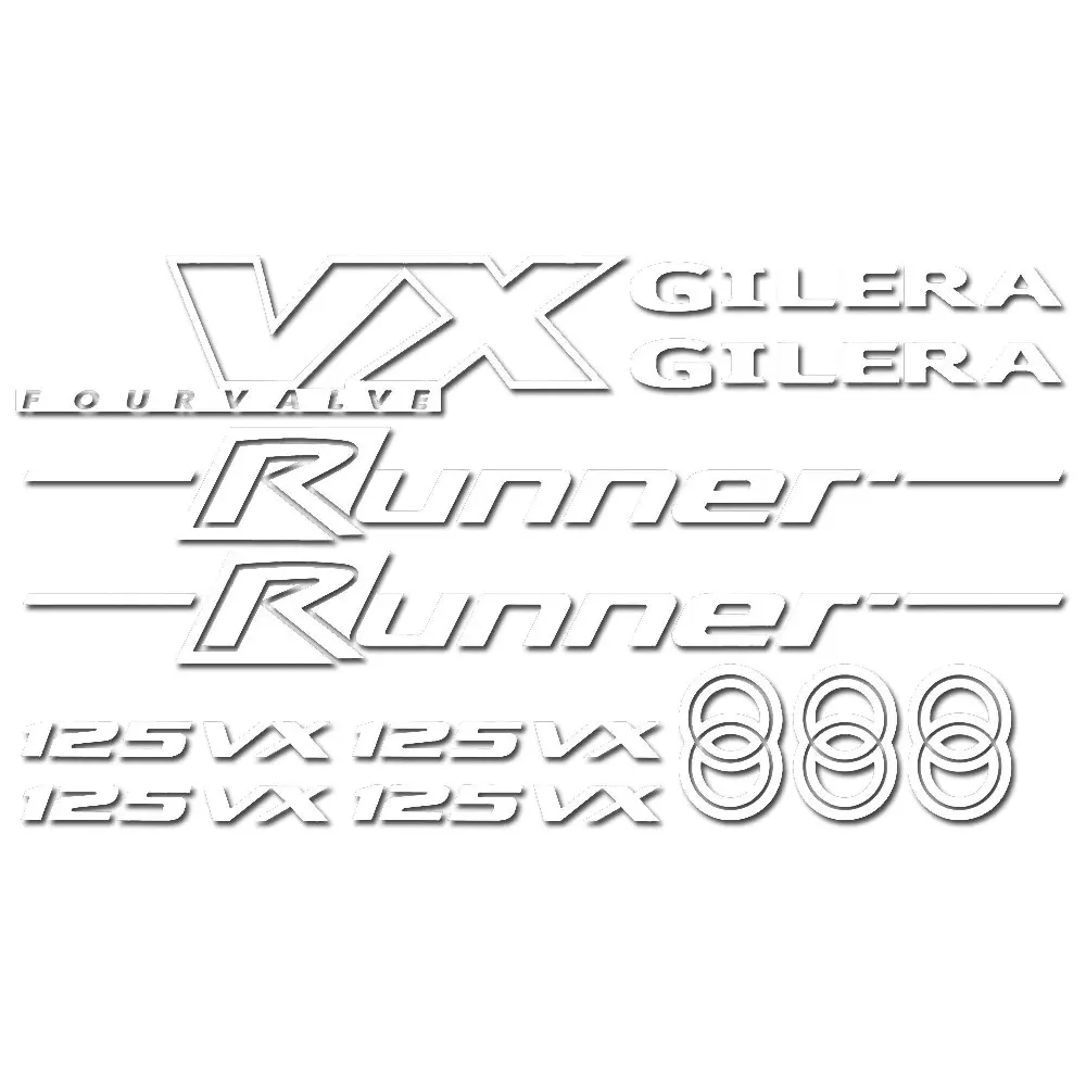 Gilera Runner 125 VX Decals / Stickers ALL COLOURS AVAILABLE- VX125 Four Valve