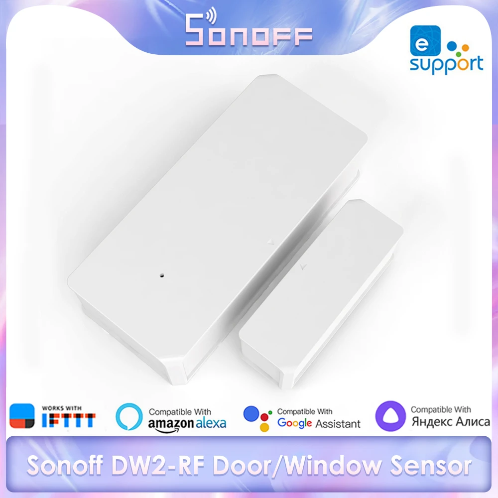 SONOFF DW2-RF Door/Window Sensor Smart Home Automation Module Door on/Open detector Security System Work with Alexa Google Home