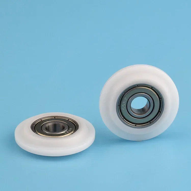 Sliding Door Rollers Window Pulley Plastic Bearing Pulley 1pc Door and window pulley plastic-coated 608 bearing roller U groove track cam guide wheel cam sliding door pulley 8*35*8