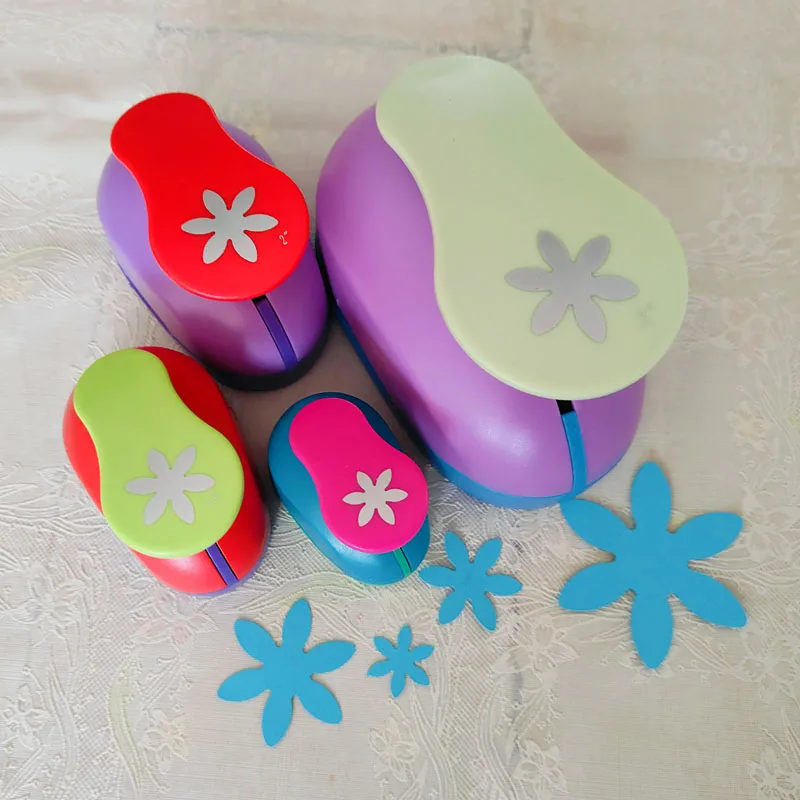 25mm 38mm 50mm 74mm Six Petal Flowers Craft Punch Set Scrapbooking School DIY Paper Cutter EVA Foam Mi Hole Punches paper cutter paper punch paper craft punch