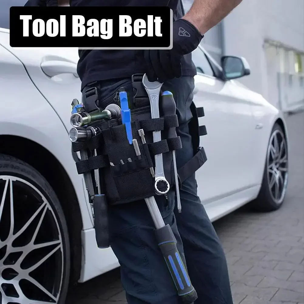 Work Belt Tool Bag Leg Tool Organizer Pouch Tactical Waist Bag Waist Tools Holder for Maintenance Worker Carpenter