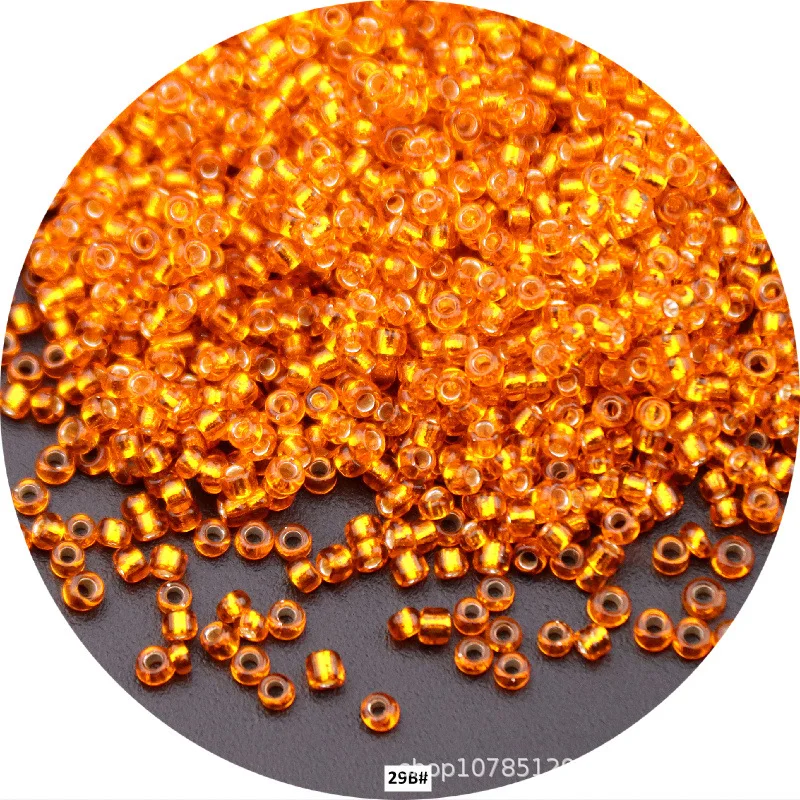 High-Quality Silver-Filled Glass Rice Beads for Jewelry & Clothing - Multiple Sizes Available