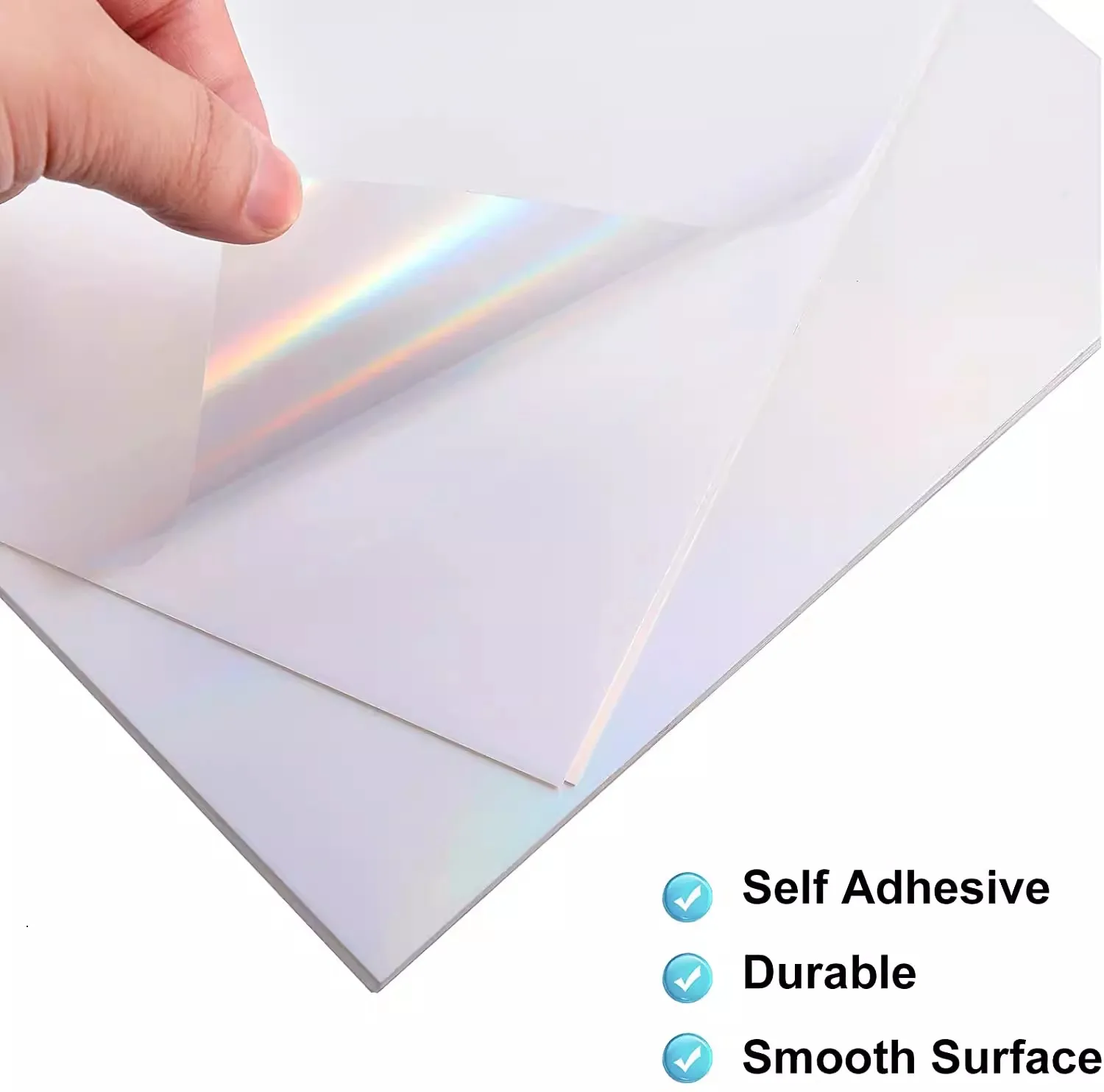 25 hojas de papel adhesivo de vinilo transparente imprimible tamaño A4  (8.25 x 11.7 pulgadas), papel adhesivo de vinilo impermeable de secado  rápido