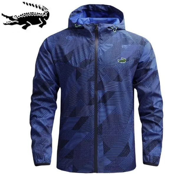 

2023 Autumn Camping Brand Jacket Premium Printing Men's Outdoor Jacket Hooded Windbreaker Casual Sports Tops