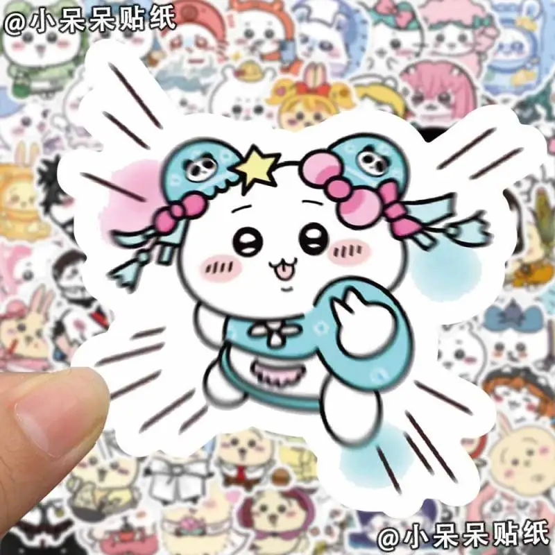 

100Pcs New Chiikawa Stickers Kawaii MINISO Cute Anime Usagi Creative Girls Fun DIY ipad Student Hand Ledger Ornaments ins Gifts