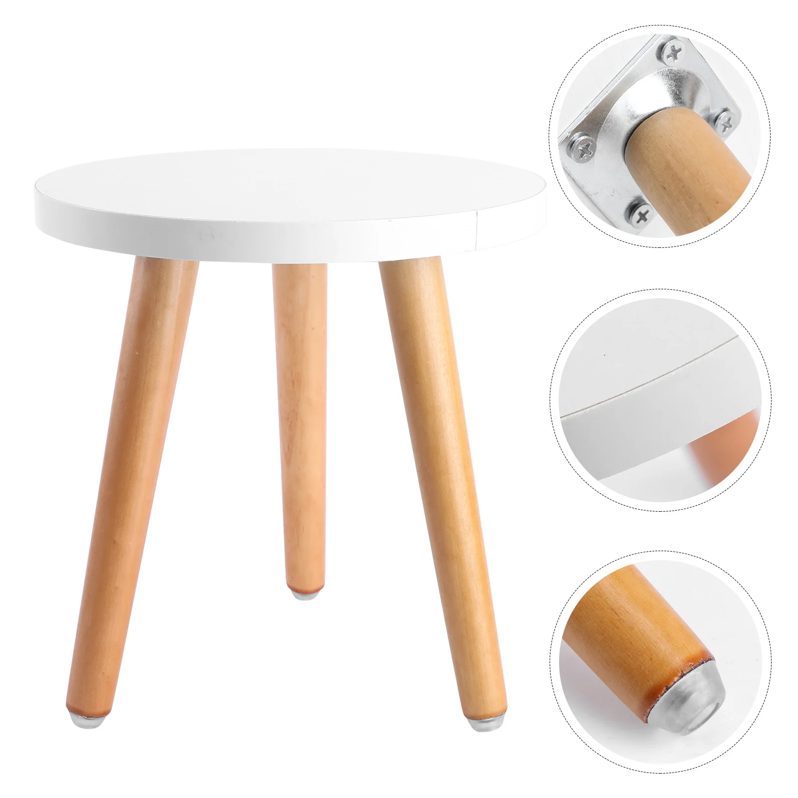 

Wood Stand Small Side Table Round Side End Table Flower Pot Holder Stand Wooden Round Stool Home Decoration Ornament ( Mixed