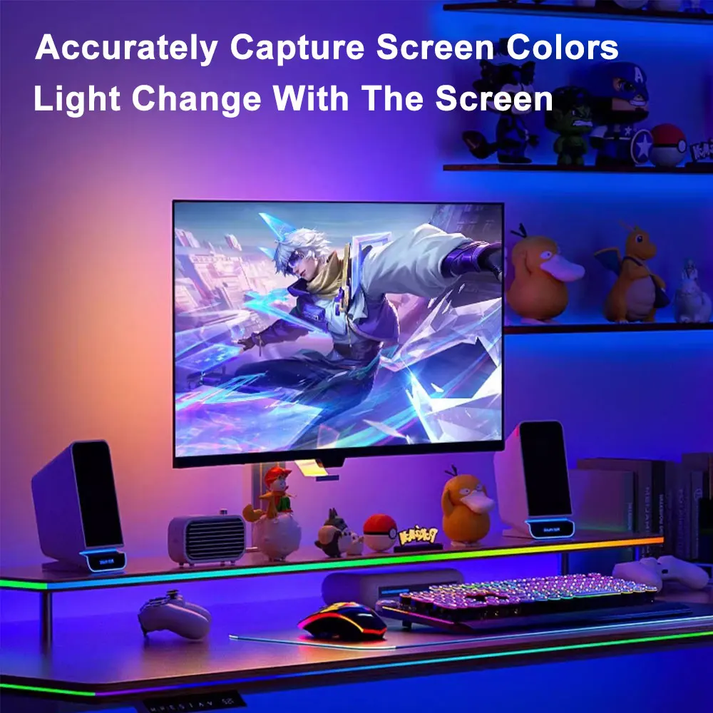 Ambilight TV Gaming Lights Strip Computer Monitor Backlight Fancy Leds HDMI Sync Box RGB Screen Color Sync Light Room Decor Lamp