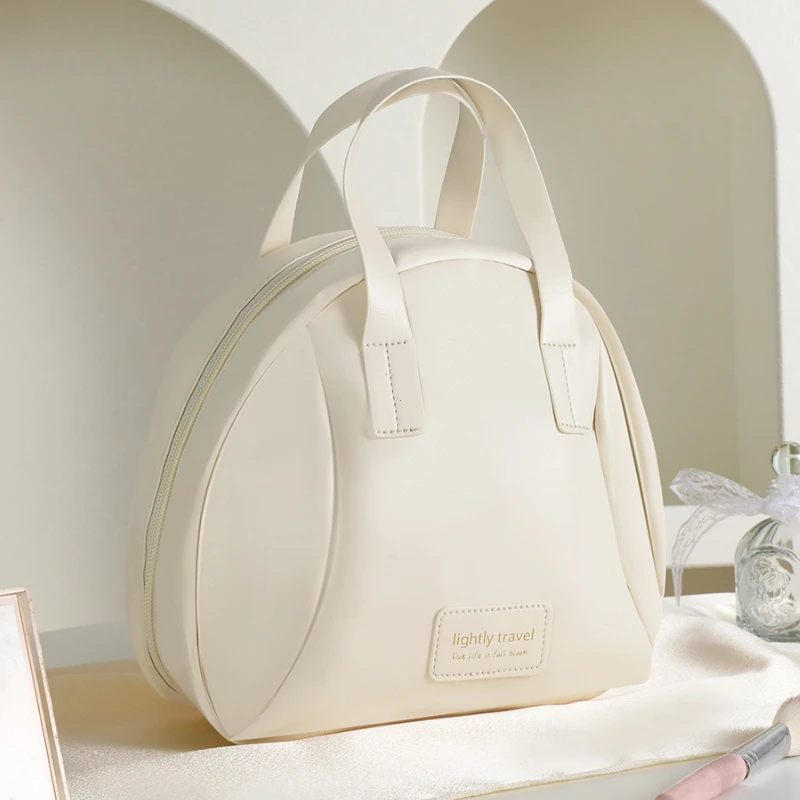 Fashion Makeup Storage Bag Travel Women PU Leather Shell Cosmetic Bag Handbag Portable Makeup Bag Lipstick Perfume Beauty Pouch