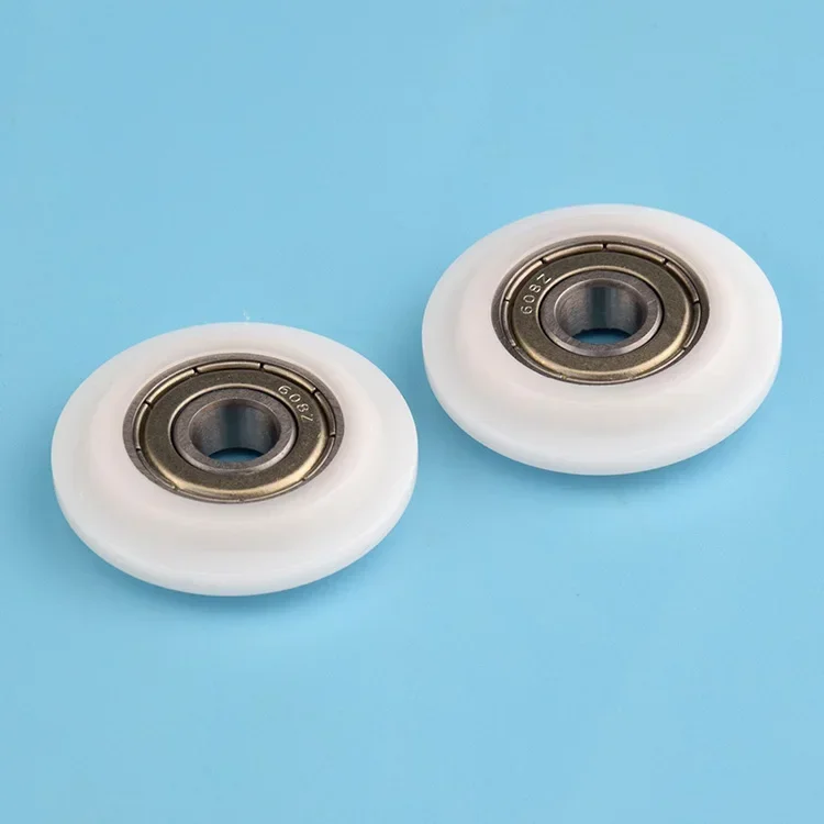 Sliding Door Rollers Window Pulley Plastic Bearing Pulley 1pc Door and window pulley plastic-coated 608 bearing roller U groove track cam guide wheel cam sliding door pulley 8*35*8