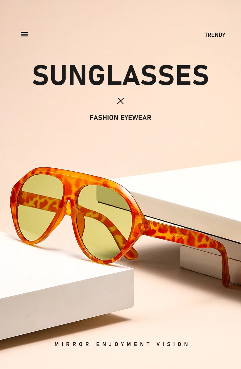 Modische Piloten-Sonnenbrille mit großem Rahmen, Sonnenschutz und Retro-UV-Schutzbrille 3084 – Detail 4