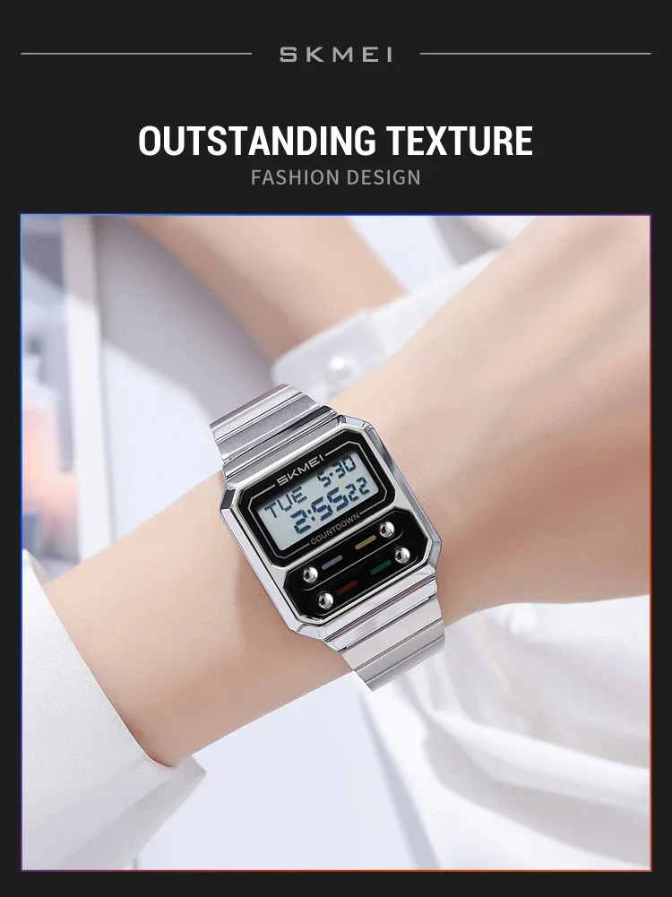 Orologio da polso cronografo impermeabile per studenti, semplice, da uomo, retrò, di lusso, digitale, elettronico, per donne_voghion.com