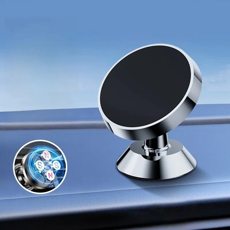 Universal 360° Rotating Magnetic Metal Car Phone Holder Stand