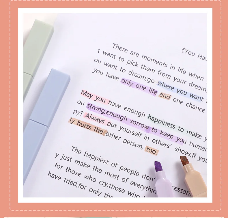 JIANWU 6pcs/set Soft Tip Highlighter Light Color Kawaii Marker Pen DIY Photo Album Journal Fluorescent Pen Student Stationery JIANWU 6pcs/set Soft Tip Highlighter Light Color Kawaii Marker Pen DIY Photo Album Journal Fluorescent Pen Student Stationery