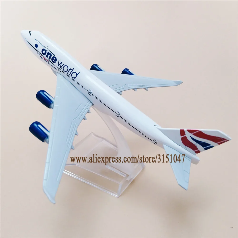 One World BRITISH AIRWAYS B747 400 Passenger Plane Airplan Metal Diecast Model 