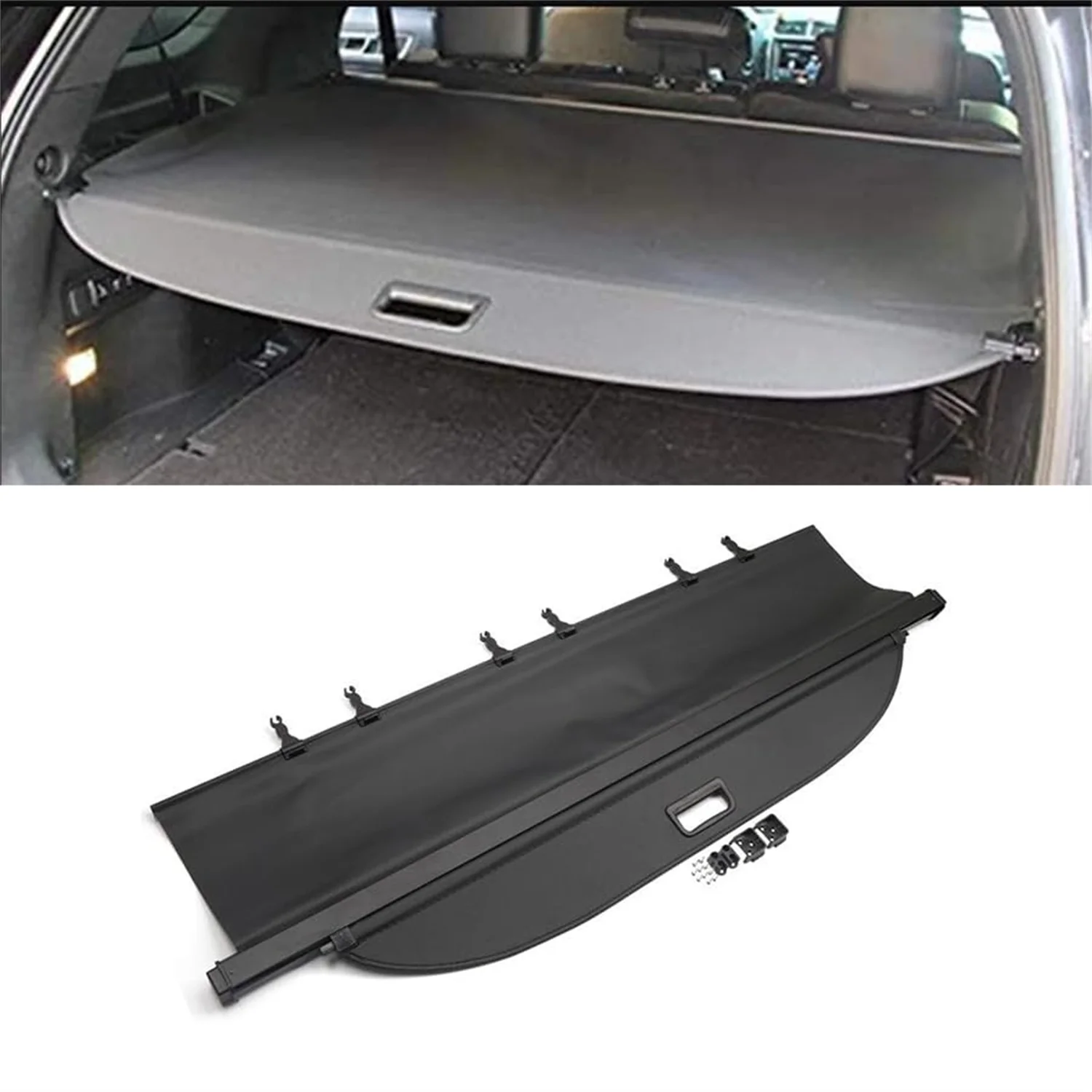 

For Ford Explorer 2011-2018 Car Retractable Rear Trunk Cargo Cover Security Shield Shade Luggage Cover 1Set