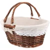 Handmade Grass Woven Egg Basket Picnic Vegetable Shop Wicker Baskets for Gifts Easter 3